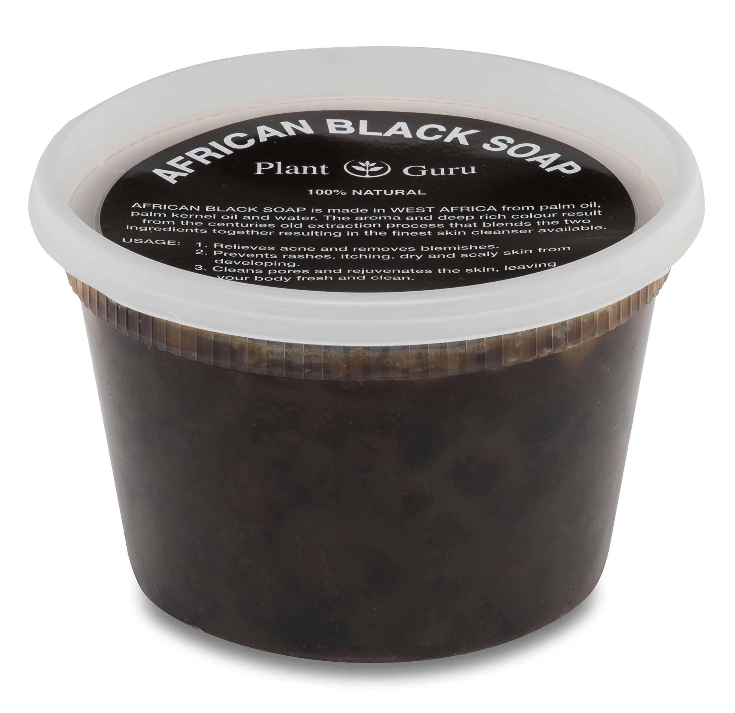 African Black Soap Paste 16 oz. / 1 lb. - 100% Raw Pure Natural From Ghana. Acne Treatment, Aids Against Eczema & Psoriasis, Dry Skin, Scars and Dark Spots. Great For Pimples, Blackhead.