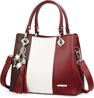 Pomelo BestHandbags for Women with Multiple Internal Pockets in Pretty Color Combination, Women's Satchel Handbag