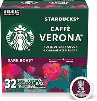 K-Cup Coffee Pods, Dark Roast Hot or Iced Coffee, Caffè Verona, 32 Keurig Pods