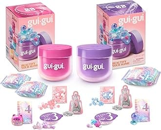 GUI GUI Slime Kit - Scented 2-Pack Bundle, Clear & Gloss, 5 Step DIY Process to Customize Your Ultimate Glow-Up, Resealable and Reusable Container, ASMR Experience, Slime Making Kit
