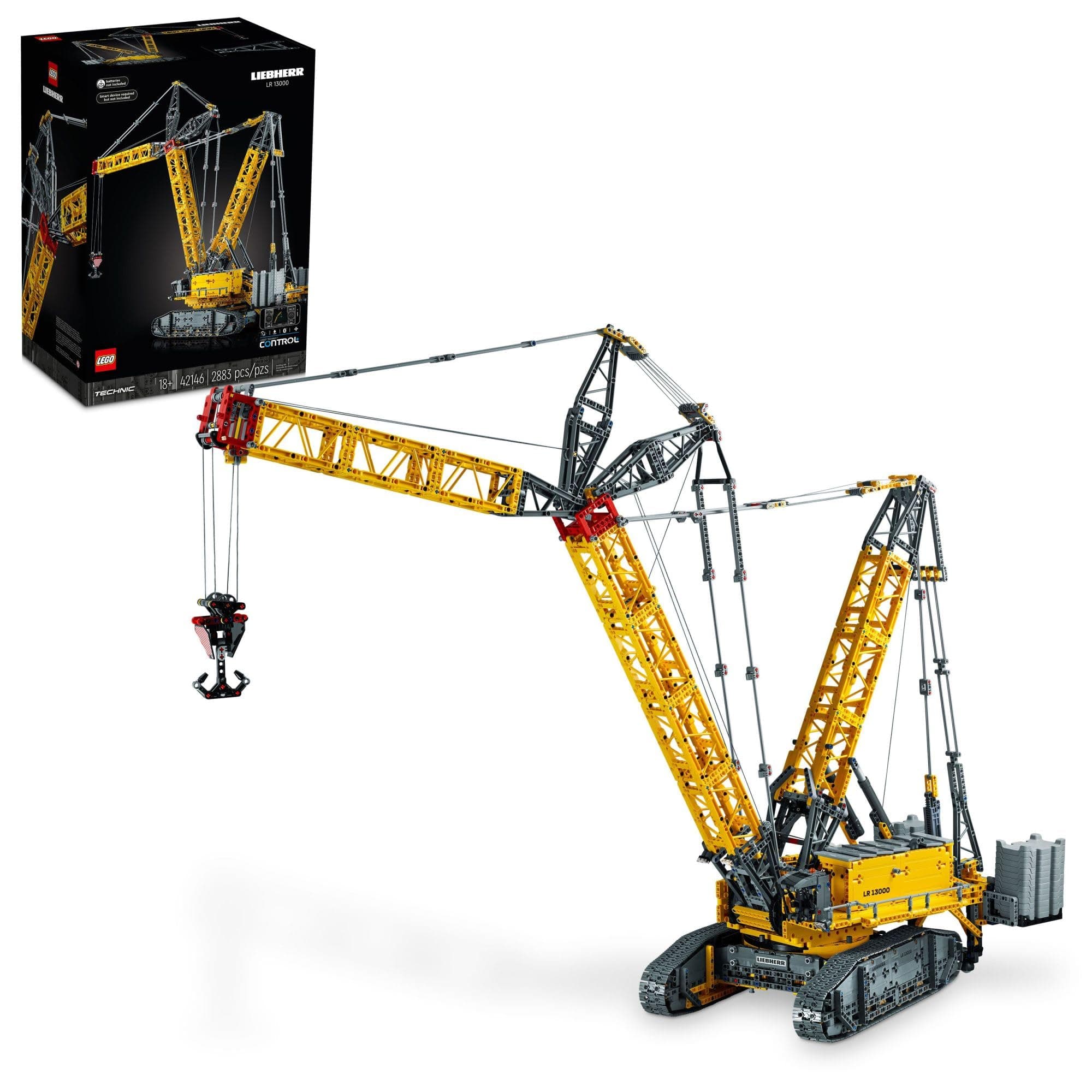 Technic Liebherr Crawler Crane LR 13000 Model Kit - Bedroom or Office Decor for Adults, Ages 18+ - Building Blocks for Adults to Display - Gift Ideas - 42146