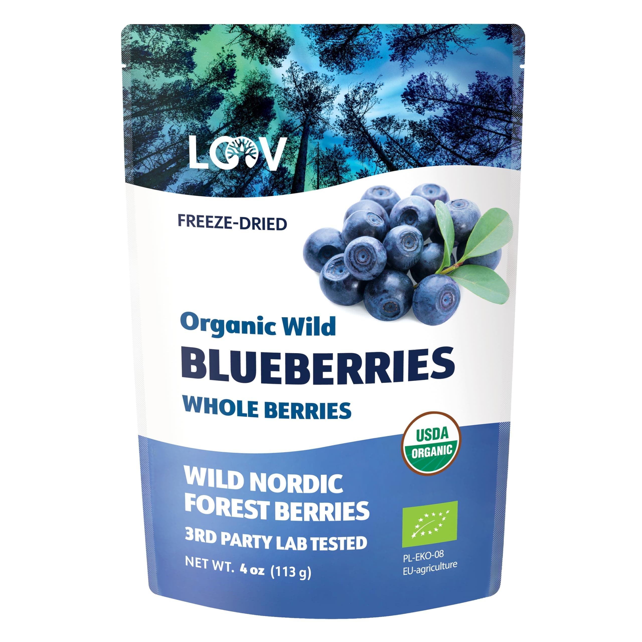 Whole Wild Blueberries 113 g/4oz