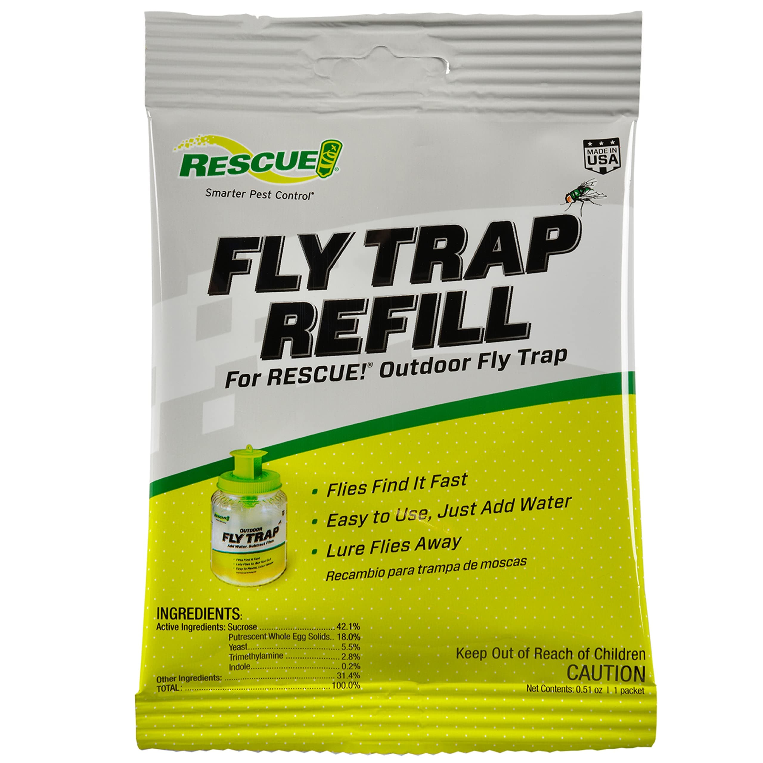 RESCUE! Reusable Fly Trap Bait Refill – Outdoor Use