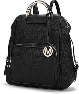 Vegan Leather Backpack Purse for Women, Ladies Fashion Travel Bag, Big Bookbag Top-Handle Daypack by Mia K