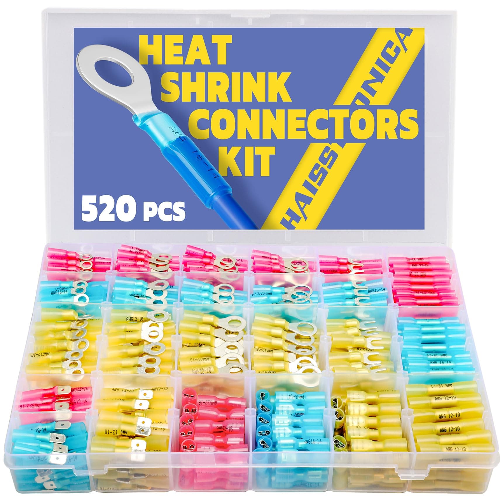 520PCS Heat Shrink Wire Connectors
