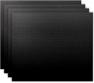 SPARES2GO Oven Liner Non Stick (4 Pack) - Large Universal Teflon Baking Mat Bottom Cooker Protector Heavy Duty Clean Fan Assisted Oven Liners (40 x 50 cm)