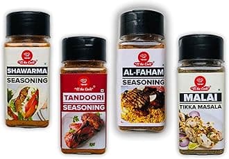 EL The Cook Middle Eastern Seasoning Delight for Arabic Chicken, Mandi, Shawarma | Just add to chicken and grill/cook | No added Colours, Additives & Preservatives 50g x 4 pack