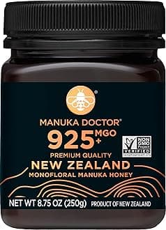 Manuka Doctor MANUKA DOCTOR - MGO 925+ Manuka Honey Monofloral, 100% Pure New Zealand Honey, RAW. Non-GMO (248g)