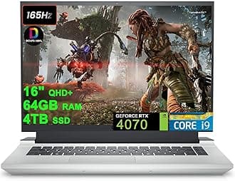 DELL G16 7630 Gaming Laptop 16" QHD+ 165Hz (100% DCI-P3, 3ms, G-SYNC + DDS) Intel 24-Core i9-13900HX 64GB RAM 4TB SSD GeForce RTX 4070 8GB RGB Backlit Cherry MX Mechanical Keyboard Thunderbolt Win11