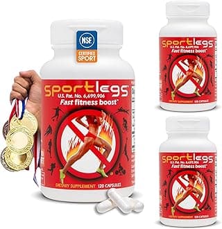 SPORTLEGS Pre-Exercise Metabolic Primer for Runners, Cyclists and Endurance Athletes - Helps Muscles Use Lactate as Fuel for Smoother, Longer-Lasting Efforts - NSF Certified for Sport - 120 Capsules