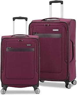 Samsonite Ascella 3.0 Softside Expandable Suitcase with Spinner Wheels, Light Plum, 2-piece Set (Carry-on/Medium), Ascella 3.0 Softside Expandable Suitcase with Spinner Wheel, light plum
