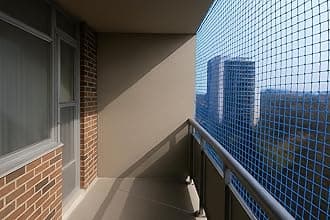 Pigeon Nets for Balconies (9 x 25 Ft - Blue) Anti Bird Pigeons Control Net, Heavy Duty HDPE Mesh Net for Balconies, Installation Kit Included