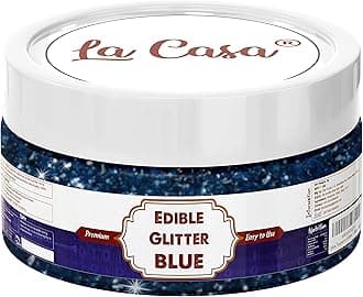 La Casa Premium Edible Glitter - Blue | Metallic Glitter Ideal for Cake Icing Decoration & Garnishing | 9gm |