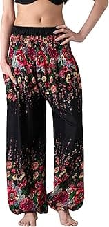 Women's Harem Pants Women Boho Clothes Hippie Pants Yoga Pants with Pocket for Women Harem