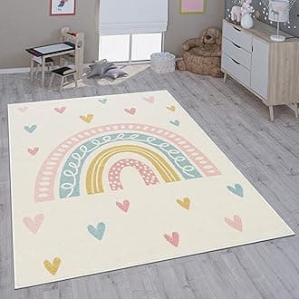 Paco Home Children's Rug Child's Room Girls Boys Various Motifs And Sizes, Size:160x220 cm, Colour:Cream 4
