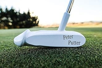 Peter Putter Professional Golf Putter | Premium Aluminum Head with Chrome Stepless Shaft | Stiff Flex Graphite Construction | Available in Classic Black & White | Ergonomic Rubber Grip