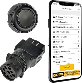 Diesel Laptops Heavy Duty Truck Scanner with DPF Regens Diesel Decoder Mobile Diagnostic Tool for Use with Cummins, Volvo, Paccar, International Vehicles and Repair Information for iOS & Android