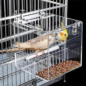 No Mess Bird Feeder Bird Feeder for Cage  Automatic Seed Container Parrot Food