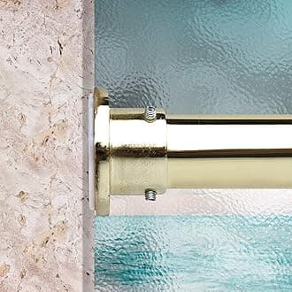 Room/Dividers/Now Tension Curtain Rod - Tension Window Rod - Bedroom, Kitchen Rod - Long, Heavy Duty, Adjustable Extension Curtain Rods by Room Dividers Now (80-120 Inches, Gold)