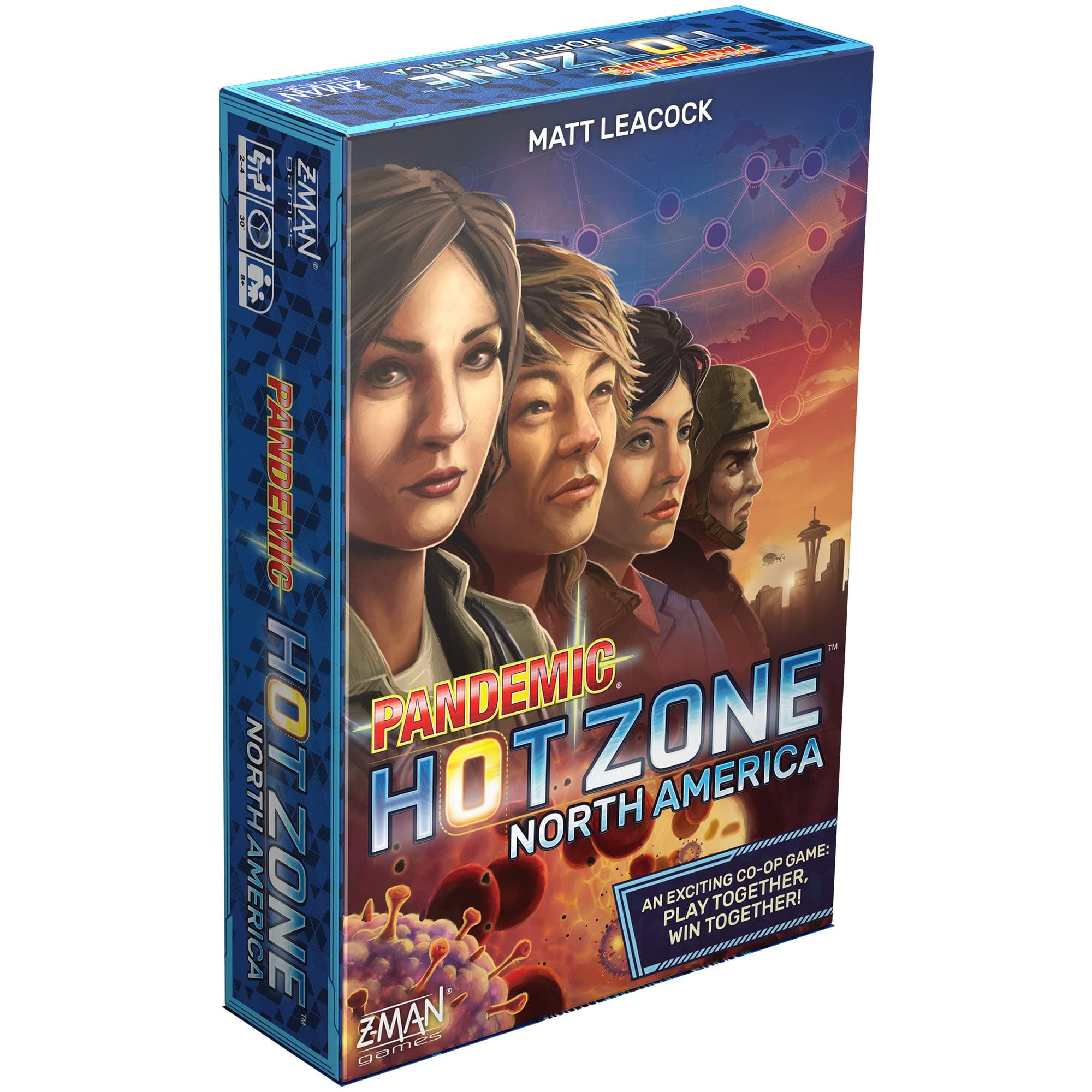 Pandemic Hot Zone: North America Board Game - Unite to Save The Continent! Cooperative Strategy Game for Kids and Adults, Ages 8+, 2-4 Players, 30 Minute Playtime, Made by Z-Man Games