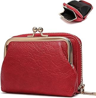 Credit Card Holder Wallet with Cion Purse for Women,Cute Change Purse Pouches for Teen Grils with Blocking Case Organizer Minimalist Design with Zipper Clasp…