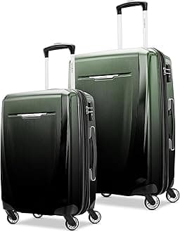 Winfield 3 DLX Hardside Expandable Luggage with Spinners, Ombre Green, 2-Piece Set (20/25)