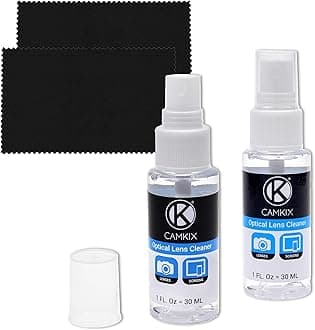 Camkix Lens Screen Cleaning Kit - Cleaning Spray, Microfiber Cloth - Perfect for Cleaning DSLR or GoPro Camera Lens - Great for Smartphones, Tablets, Notebooks and More (2)