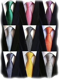 Lot 9 PCS Classic Men's Tie Necktie Woven JACQUARD Neck Ties