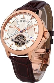 TIME100 Men Automatic Watch Leather Strap