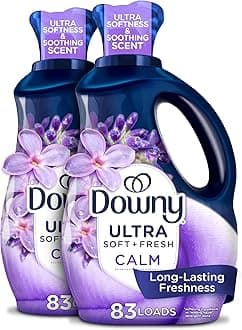 Downy Infusions Liquid Fabric Conditioner (Fabric Softener), Calm, Lavender & Vanilla Bean, 56 Oz Bottles, 166 Loads Total (Pack of 2)