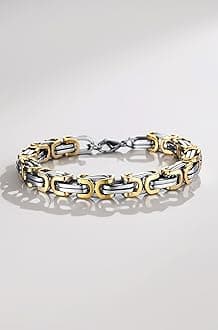 Bracelets for Men and Boys Fashion Bracelet for Men |Silver Toned Durable Stainless Steel Chain Bracelet for Men | Birthday Gift for Men and Boys Anniversary Gift for Husband