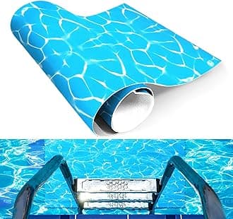 36" X36" Swimming Pool Ladder Mat Non-Slip PVC Non-Slip Protective Step Pad for Above Ground Pools Heavy Duty Pool Liner Protection Safety Texture for Steps Stairs