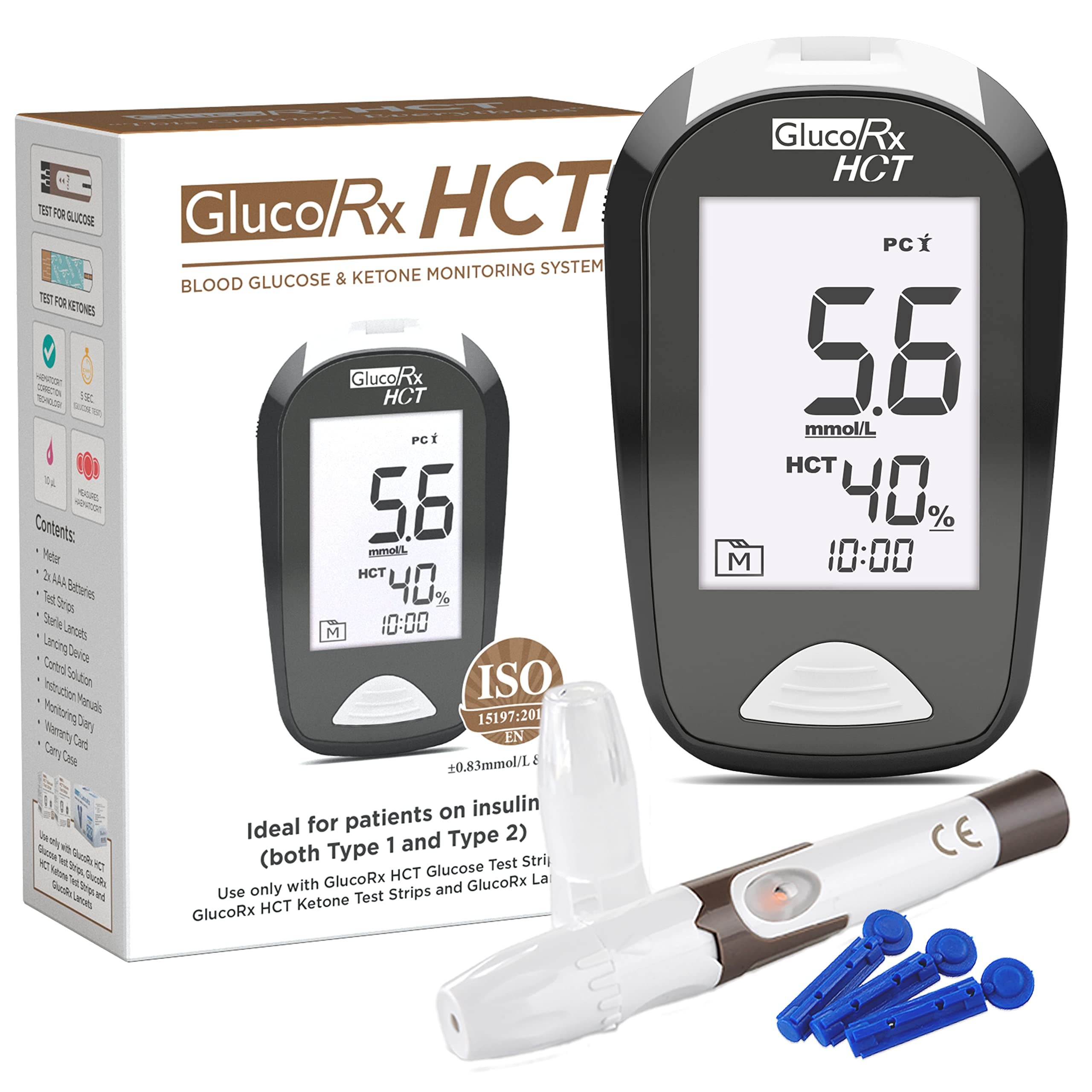 GlucoRx HCT Blood Glucose Meter