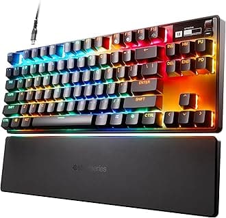 SteelSeries Apex Pro TKL (2023) - Mechanical Gaming Keyboard – World’s Fastest Keyboard – Adjustable Actuation – Esports Tenkeyless – OLED Screen – Nordic QWERTY Layout