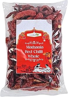 PURE PIK Mathania Red Chilli Whole (Lal Mirch Sabut) Stemless - 400 gram