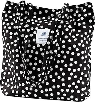 Corduroy Tote Bag Cute Tote Bags for Women Shoulder Bag with Inner Pocket for Work Beach Travel and Shopping Grocery