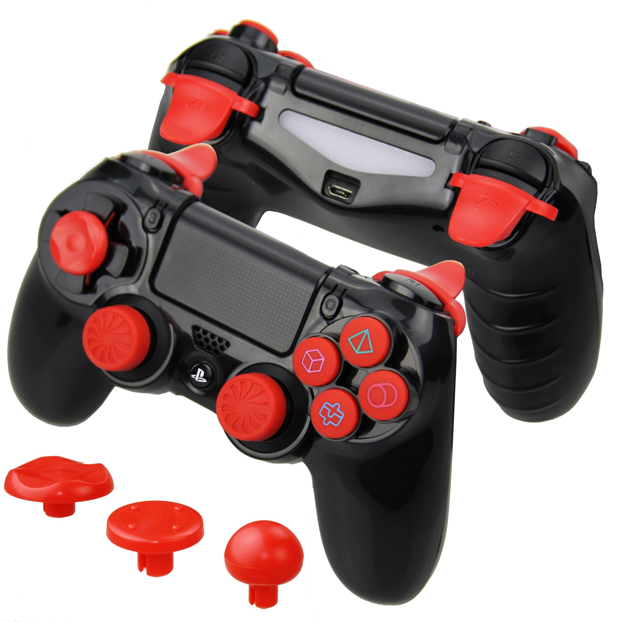 Connyam FPS and CQC Performance Kit for Sony PS4 DualShock 4 Controller, Perfect for God of War, Call of Duty, Destiny 2, Battlefield, Monster Hunter World, Assassin's Creed Origins and more Games!