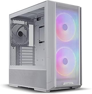Lancool 216 Mid-tower case with high cooling performance - Includes dual front 160MM PWM fans and 1 rear 140MM PWM fan - Airflow focused - Up to 10 fans (LANCOOL 216R-W WHITE)