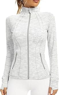 QUEENIEKE Women Athletic Jackets Cottony-Soft Full Zip Slim Fit Workout Running Jacket with Pockets 210503