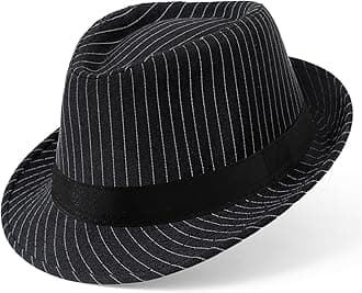 BABEYOND Straw Trilby Fedora Hat for Men-1920s Felt Panama Hat Short Brim Summer Cap with Ribbon