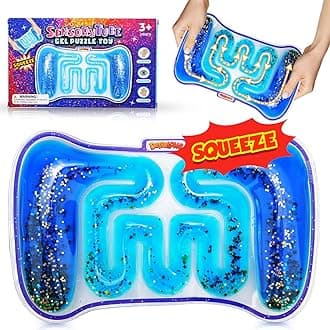 Squishy Sensory Toys for Kids - Fidget Sensory Toys for Autism Special Needs, Squeeze Toys with Filled Goo Glitter for Calming Down Classroom - Prizes for Kids Classroom