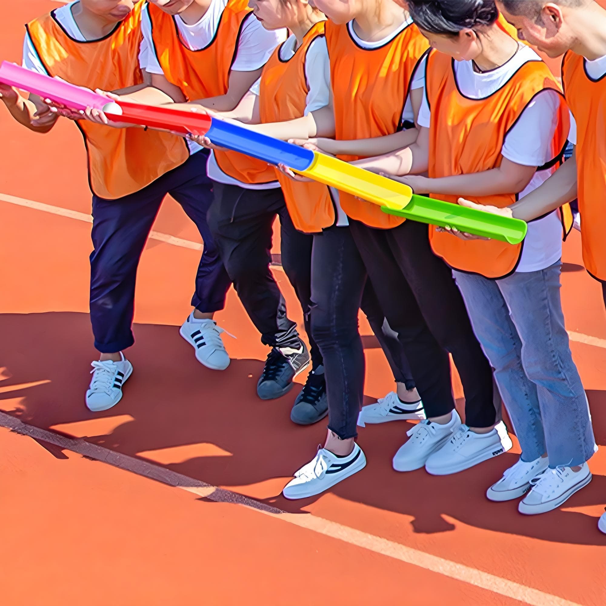KINDEN Team Building Exercise Activities Pipeline Kit Group Games, Half Pipes Indoor Outdoor Ice Breaker Group Learning Team Work Youth Sports for Kids Teens, Children, Adults Competition Funny Games
