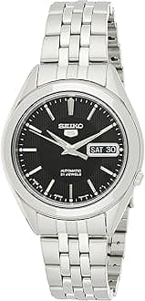 Seikostainless Steelanalog Watch for Men Snkl23J1, Silver, Classic