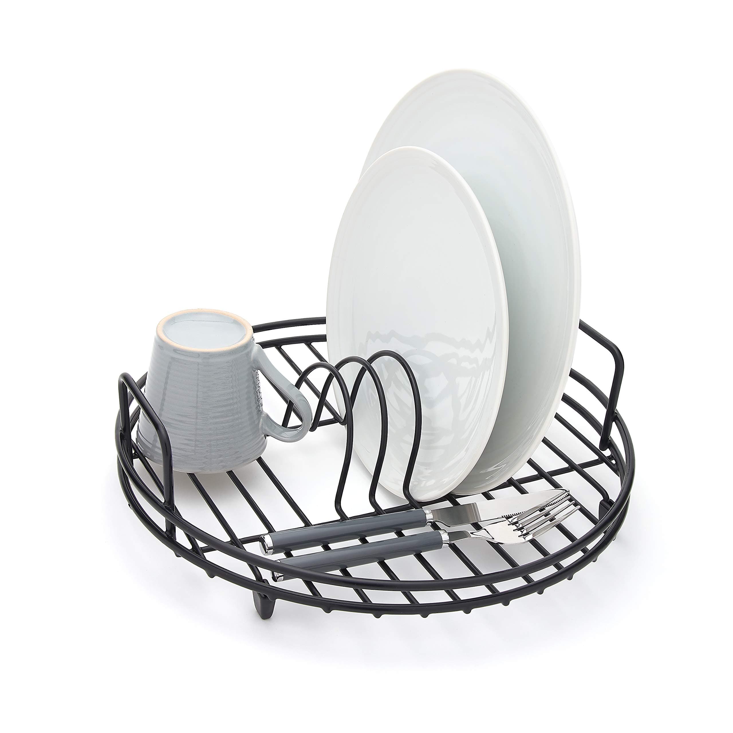 Circular Dish Drainer - Black