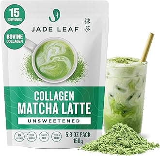 Latte Powder with Grass Fed Bovine Collagen - Sugar Free, Sweetener Free - Made with Organic Japanese Matcha Powder for Café Style Blend, 5.3 Ounce / 150g (Pack of 1)
