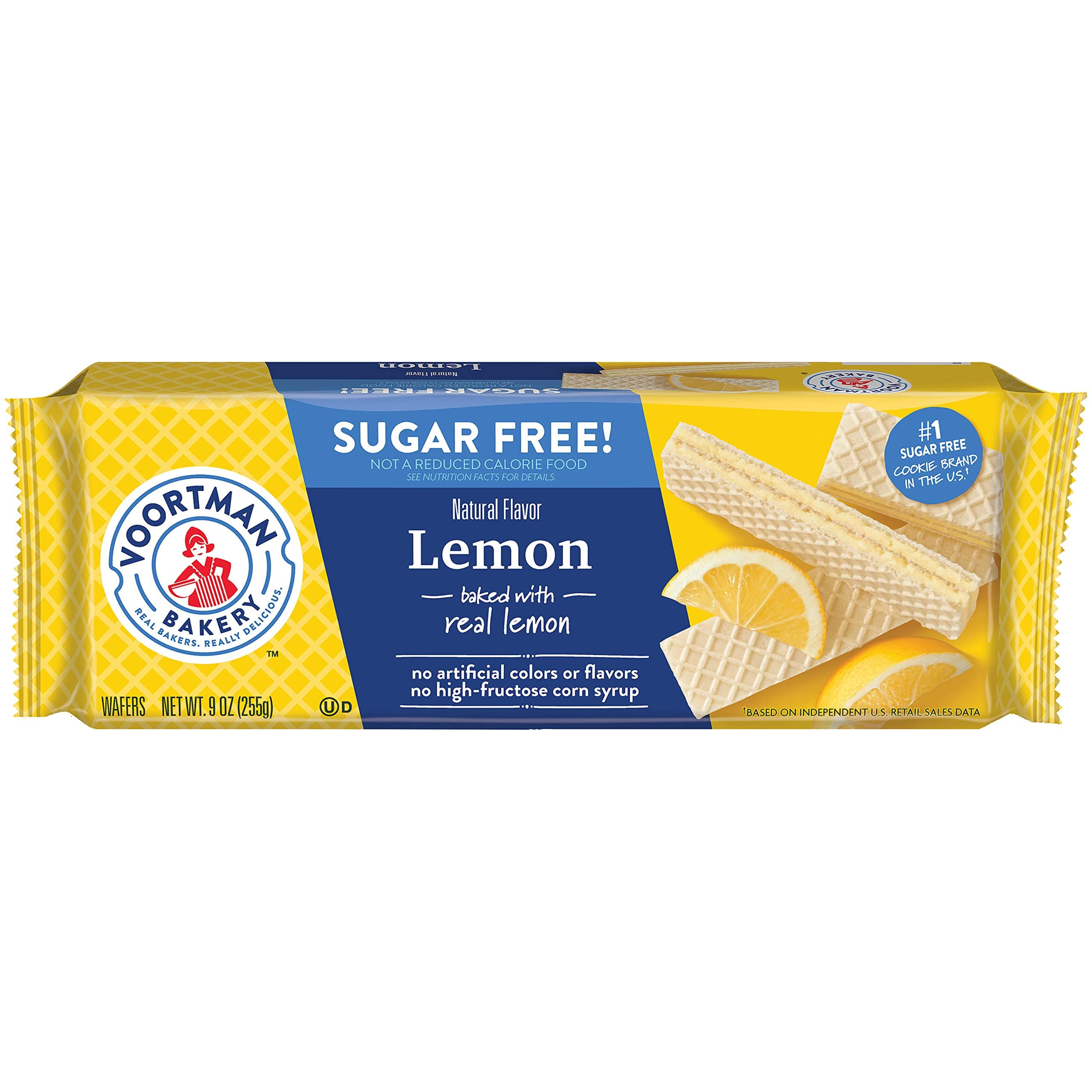 Voortman Sugar Free Lemon Wafers, 255g