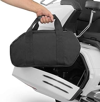 Custom Fit Motorcycle Saddlebag Liner for Honda GL1800 2018+ - 920 Cubic Inch Double Zipper Bag with Reinforced Carry Handles - Contoured to Gold Wing - 18.5x9x6 Inches