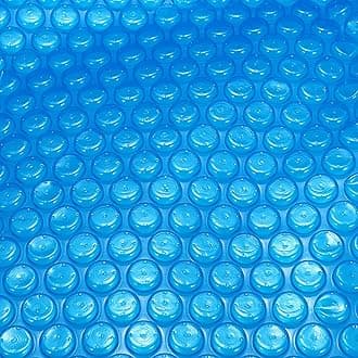 Thermal Solar Blanket for Swimming Pool Heavy Duty 16 Mil 7ft Floating Spa Blanket and Trimmable Hot Tub Bubble Insulating Cover for Hot Tubs Inground Pools Insulating Solar Heating, Blue (Round)