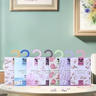 Home Fragrances Set of 7 Scented Sachets | Sandal, Cool Blue, Floral Musk, Romance, Lavender, Apple Cinnamon & Damask Rose | Long Lasting Drawer, Wardrobe Travel Bags, Book Rack Freshener