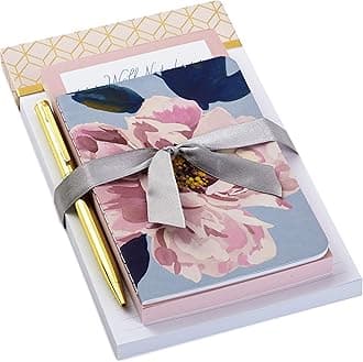 Notepad Bundle with Pen, Pretty Pinks (3 Notepads in Assorted Sizes with Gold Pen), ‎5STZ5086
